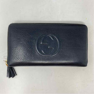 Pre-Owned Gucci Black Leather Designer Wallet