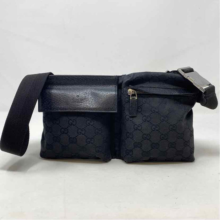 Pre-Owned Gucci Black Canvas Designer Handbag