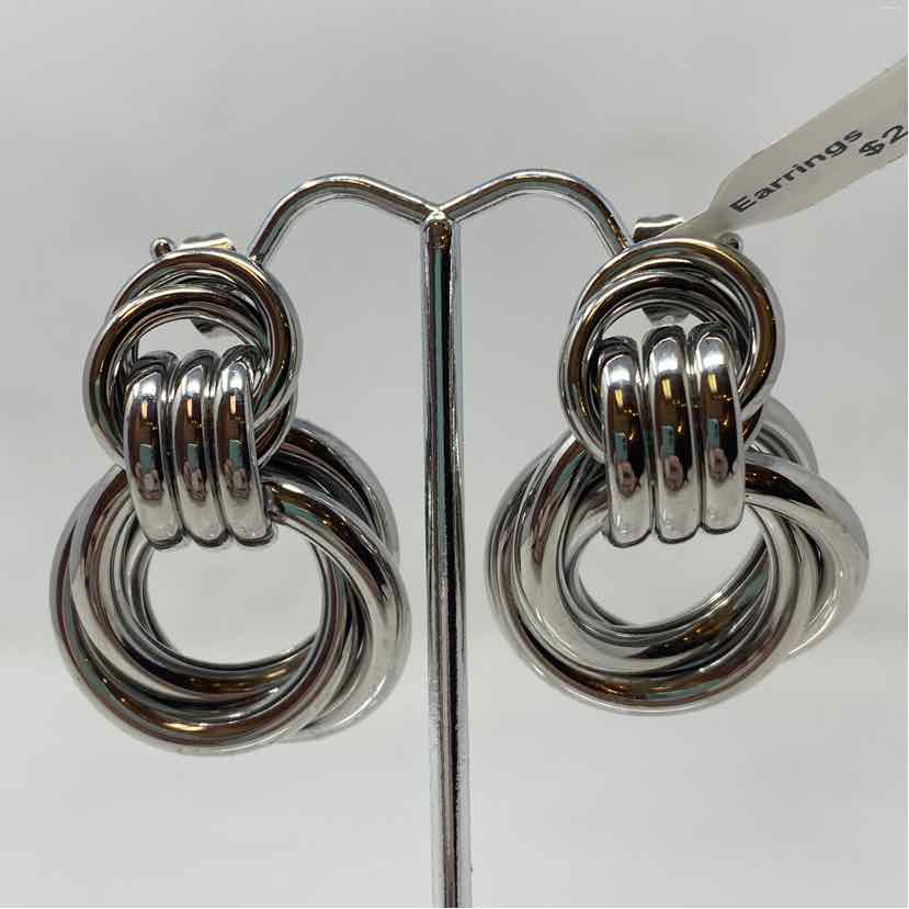 Silver Metal Earrings