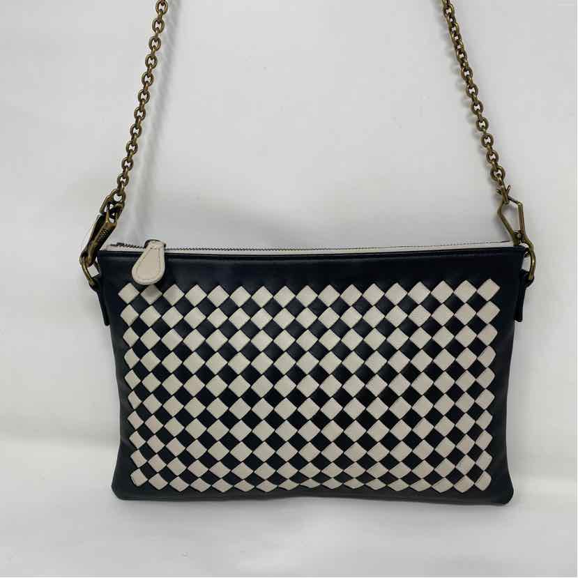 Pre-Owned Bottega Veneta Black/White Leather Designer Handbag