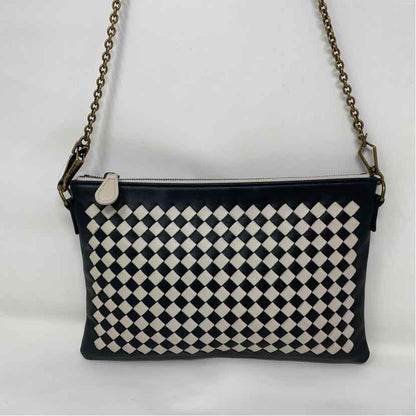 Pre-Owned Bottega Veneta Black/White Leather Designer Handbag