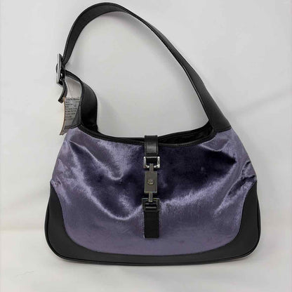 Pre-Owned Gucci Purple Velvet Designer Handbag