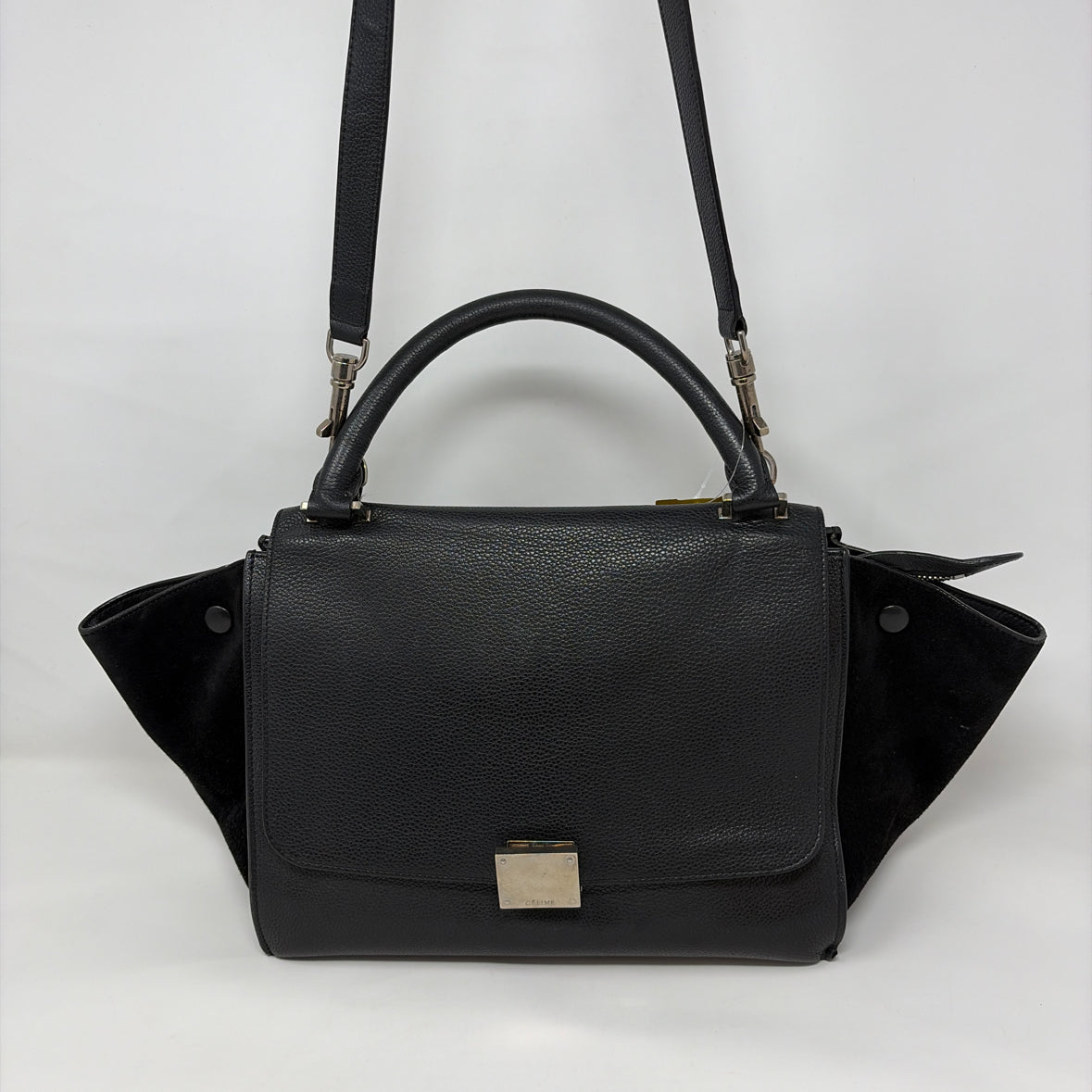 Pre-Owned Celine Black Leather Designer Handbag