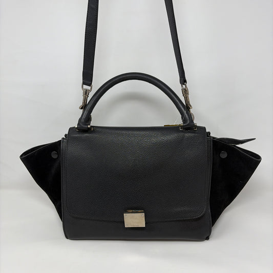 Pre-Owned Celine Black Leather Designer Handbag