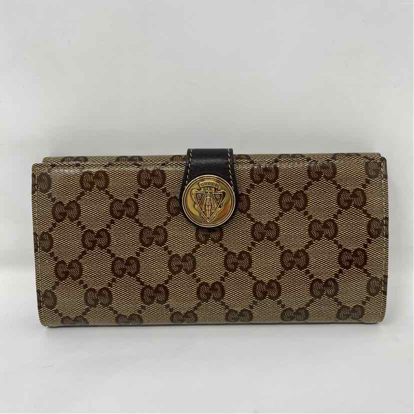 Pre-Owned Gucci Monogram Canvas Designer Wallet
