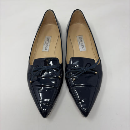 Pre-Owned Jimmy Choo Navy Patent Shoe Size 9 Designer Shoes