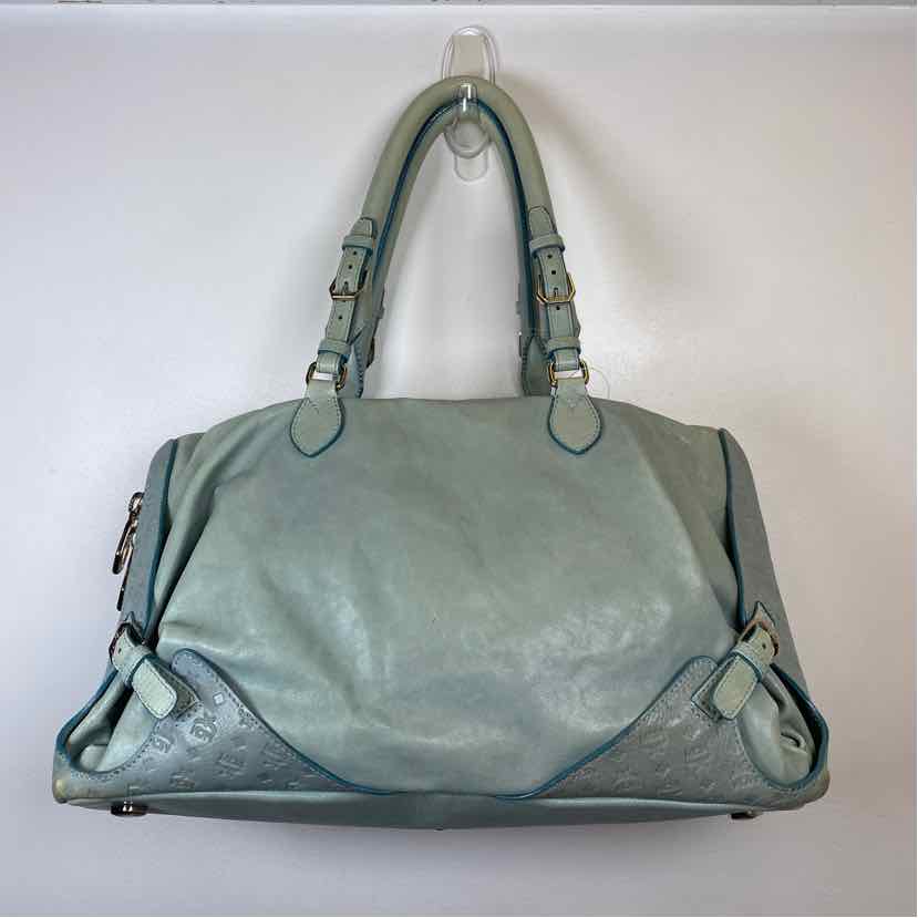Pre-Owned MCM Turquoise Leather Designer Handbag