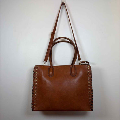Boutique Cognac faux leather Handbag