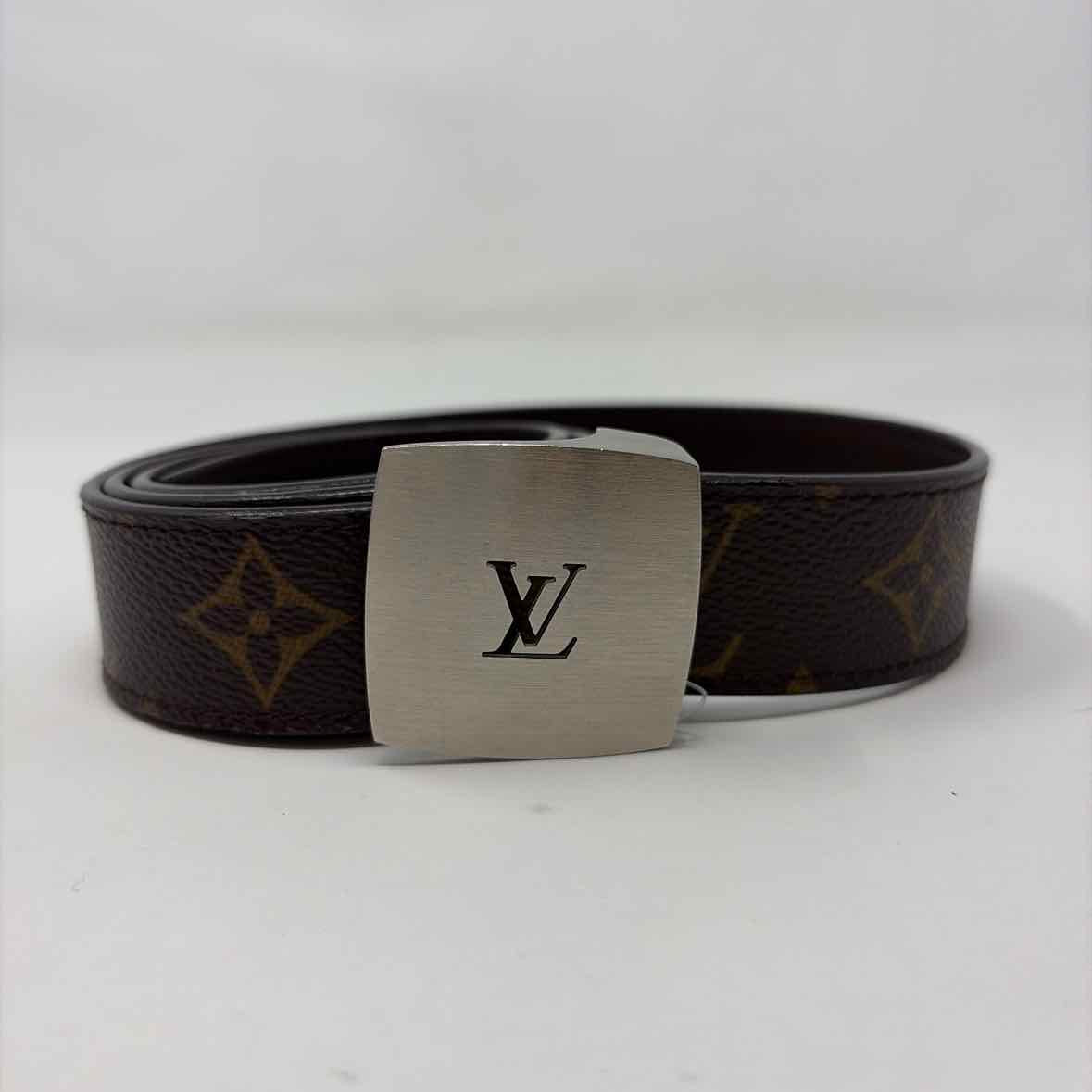 Pre-Owned Louis Vuitton Brown Leather Designer Belt