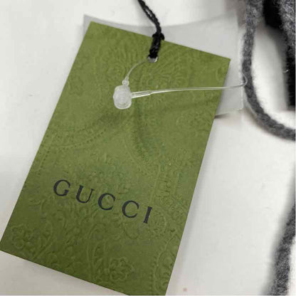 Pre-Owned Gucci Black Multi Knit Designer Scarf