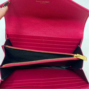 Pre-Owned Saint Laurent Pink Leather Designer Wallet