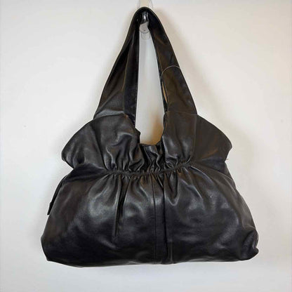 Pre-Owned Made in Italy Black Leather Handbag