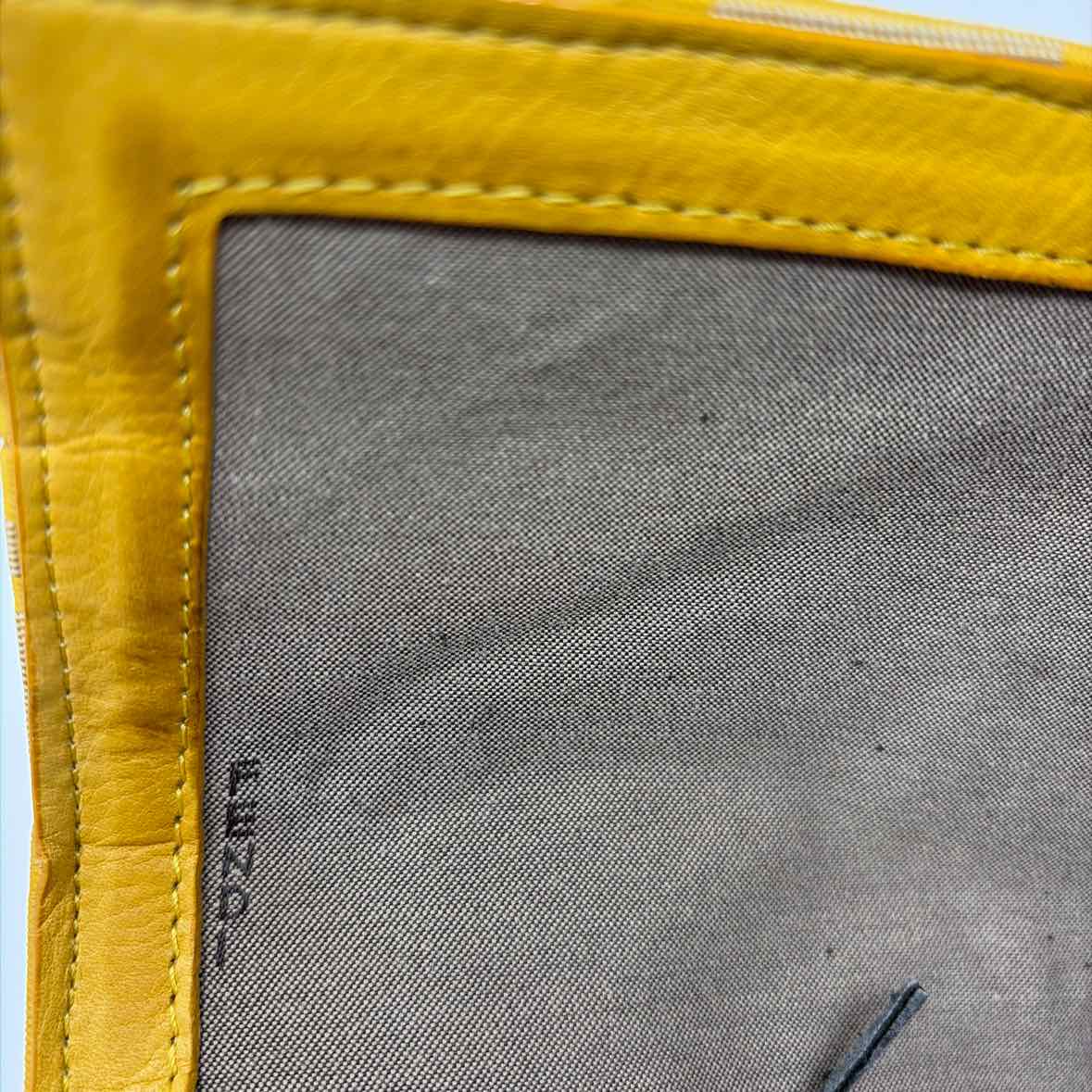 Pre-Owned Fendi Yellow Canvas Designer Handbag