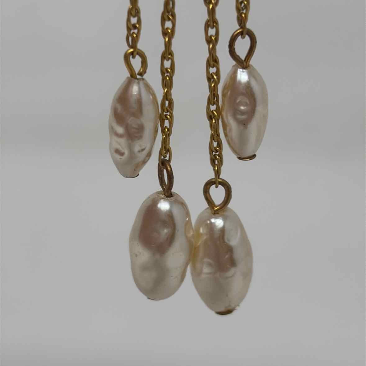 Pre-Owned Miriam Haskell Gold Multi Pearls Brooch