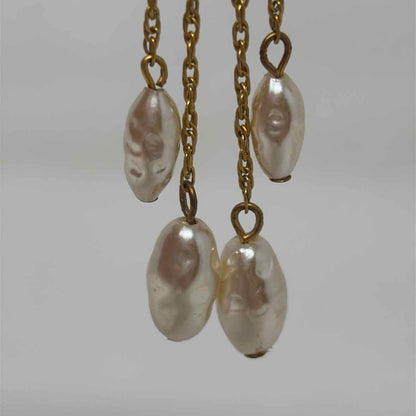 Pre-Owned Miriam Haskell Gold Multi Pearls Brooch
