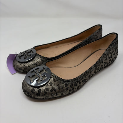 Pre-Owned Shoe Size 8 Tory Burch Silver Flats