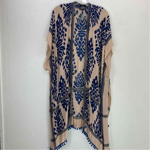 Pre-Owned Size One Size Angie Beige W/ Blue Cardigan