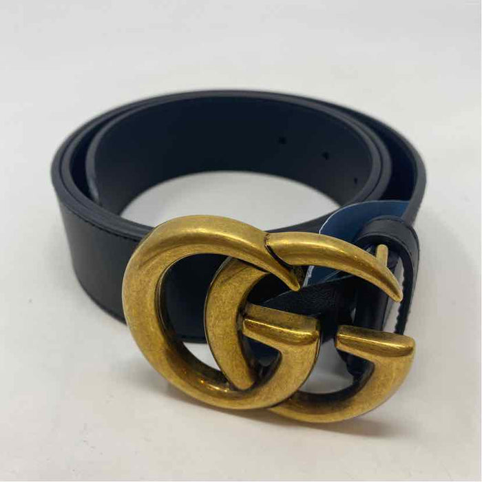 Pre-Owned Gucci Black Leather Designer Belt