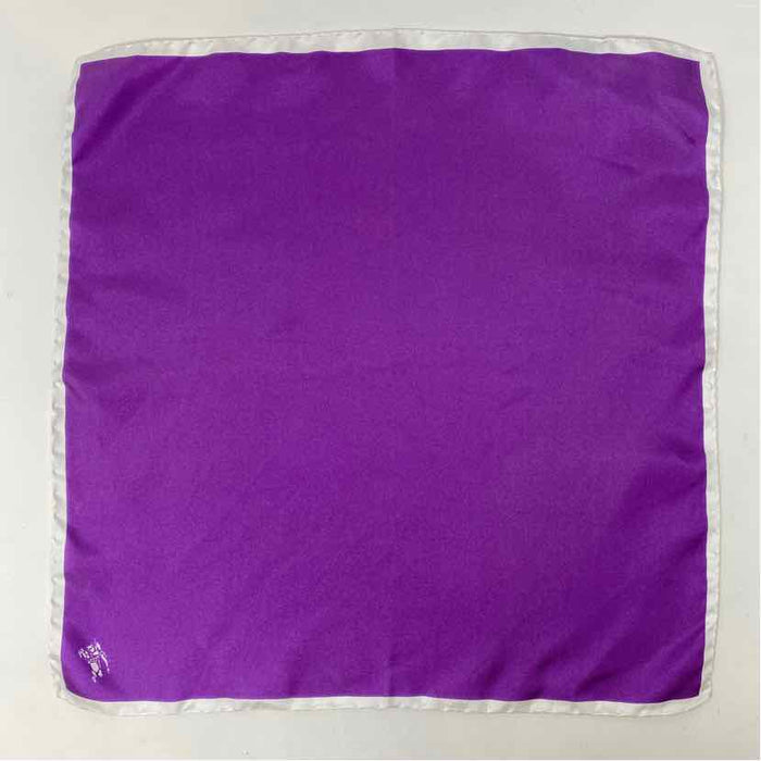 Pre-Owned Burberry Purple Silk Designer Scarf