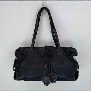 Pre-Owned Carlos Falchi Black Leather Handbag