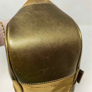Pre-Owned Prada Gold Fabric Designer Handbag