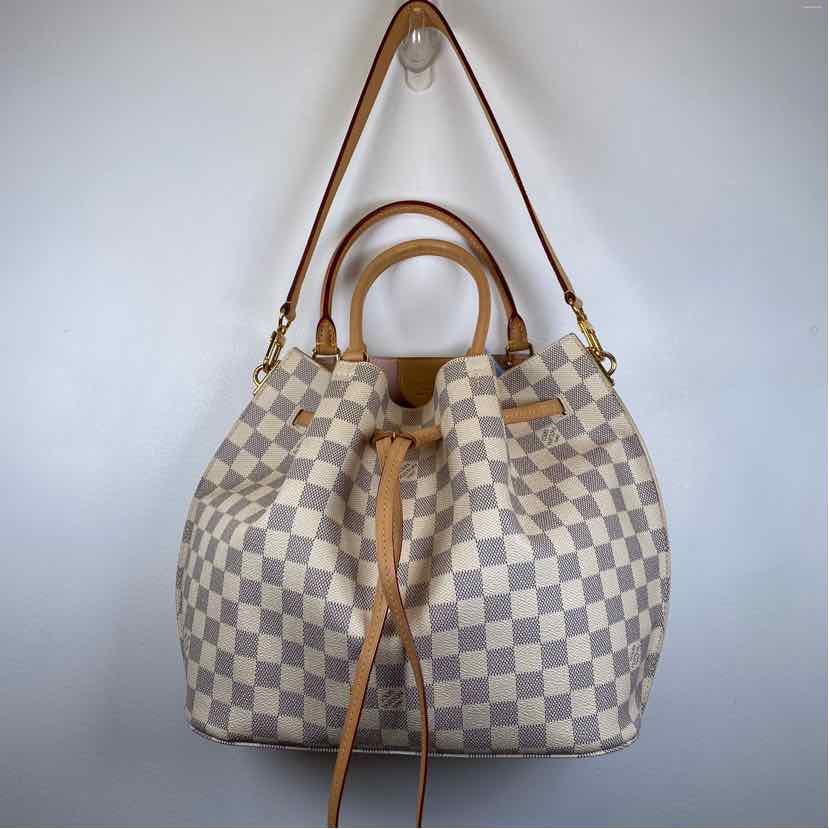 Pre-Owned Louis Vuitton Damier Azur Canvas Designer Handbag