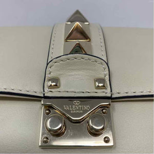 Pre-Owned Valentino Cream Leather Designer Handbag