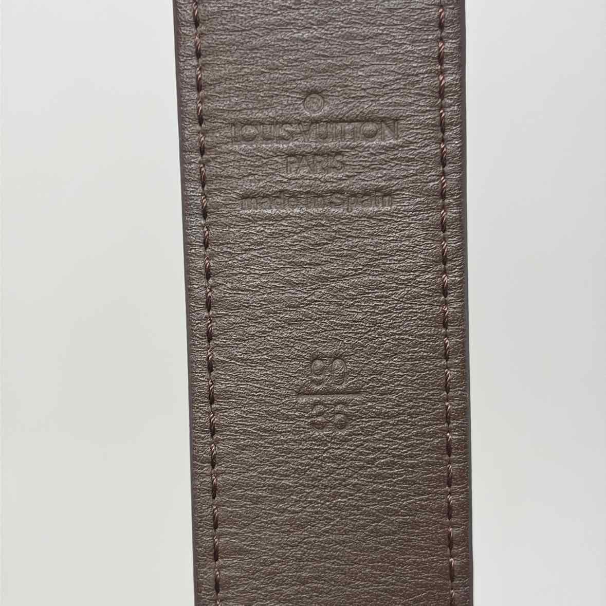 Pre-Owned Louis Vuitton Brown Leather Designer Belt