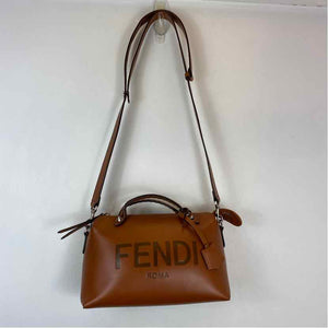 Pre-Owned Fendi Cognac Leather Designer Handbag