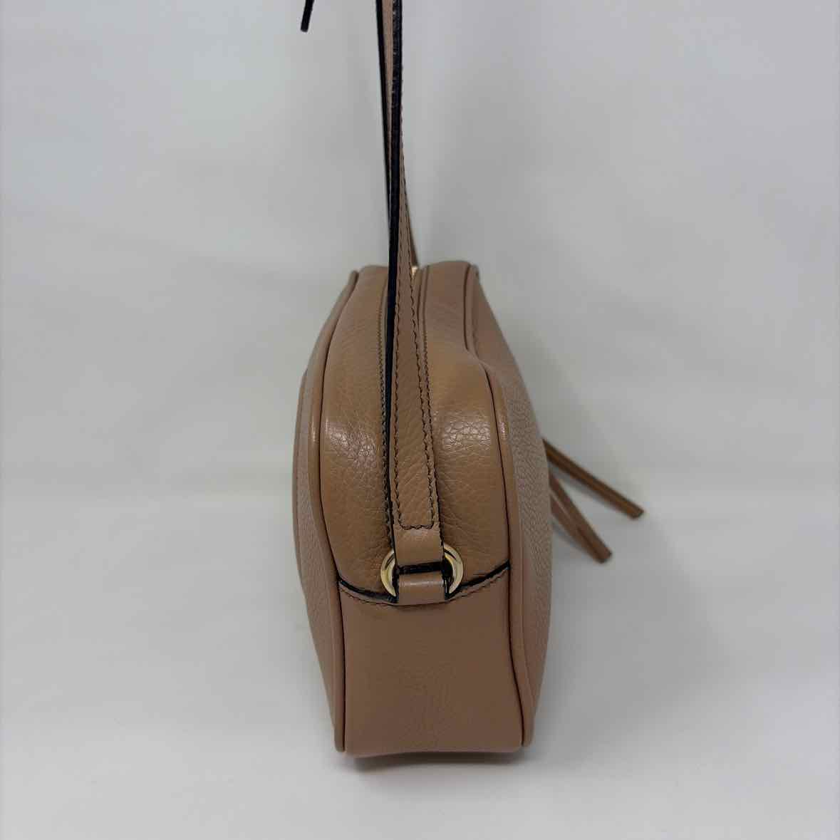 Pre-Owned Gucci Tan Leather Designer Handbag