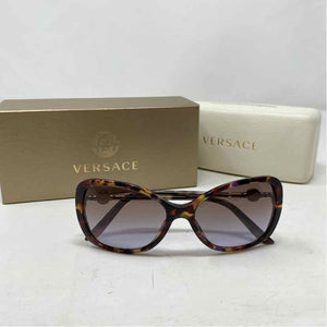 Pre-Owned Versace Brown Plastic Designer Sunglasses