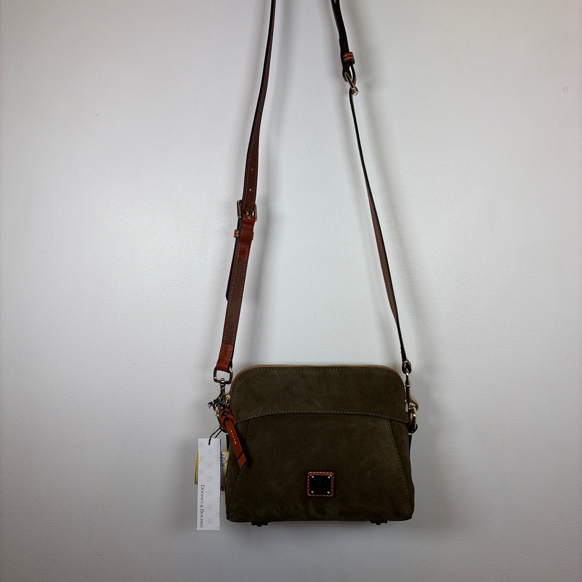 Pre-Owned Dooney & Bourke Green Suede Handbag