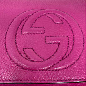 Pre-Owned Gucci Pink Leather Designer Handbag