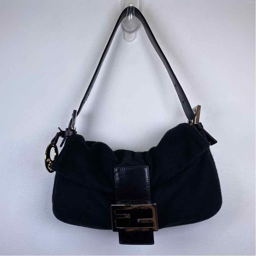 Pre-Owned Fendi Black Fabric Designer Handbag