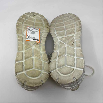 Pre-Owned Prada Taupe Nylon Shoe Size 8.5 Designer Shoes