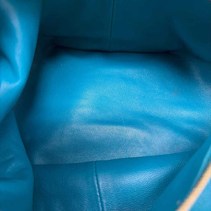 Pre-Owned Bottega Veneta Teal Leather Designer Handbag