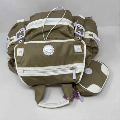 Pre-Owned Tory Burch Taupe Nylon Handbag