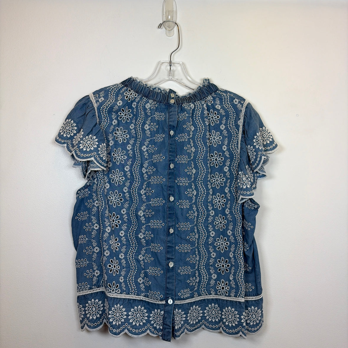 Pre-Owned Size XL Jennifer & Grace Blue/White Top