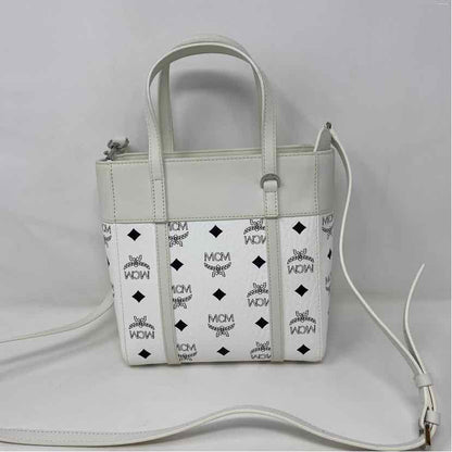 Pre-Owned MCM White Leather Designer Handbag