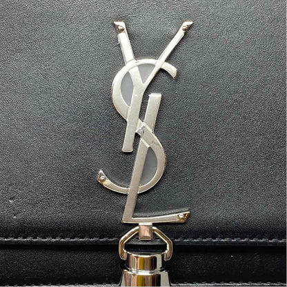 Pre-Owned Saint Laurent Black Leather Designer Handbag