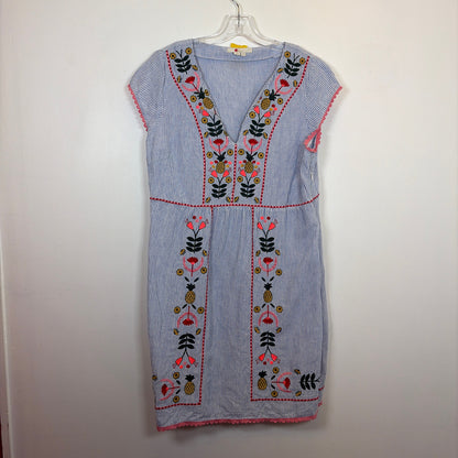 Pre-Owned Size 10/L Boden Blue Multi Casual Dress