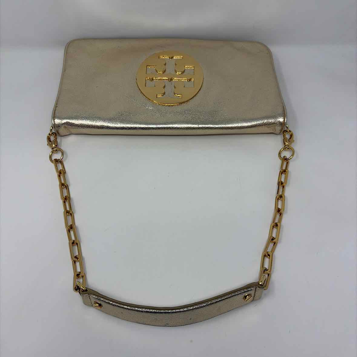 Pre-Owned Tory Burch Gold Leather Handbag