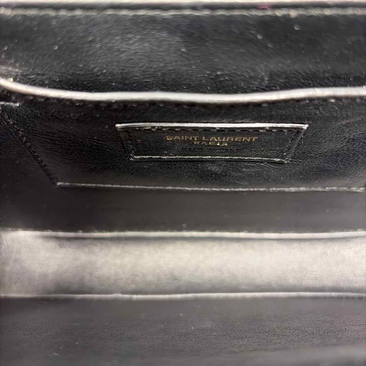 Pre-Owned Saint Laurent Green Leather Designer Handbag