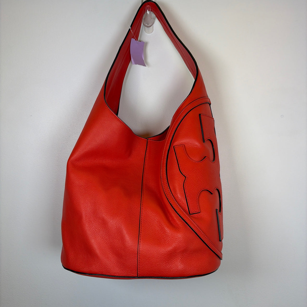 Pre-Owned Tory Burch Coral Leather Handbag