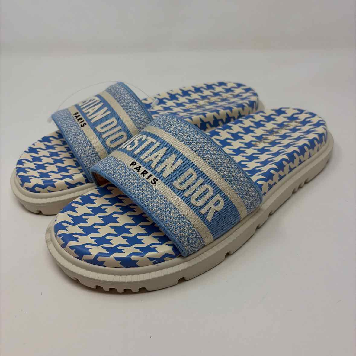 Pre-Owned Christian Dior Blue/White Shoe Size 9.5 Designer Shoes