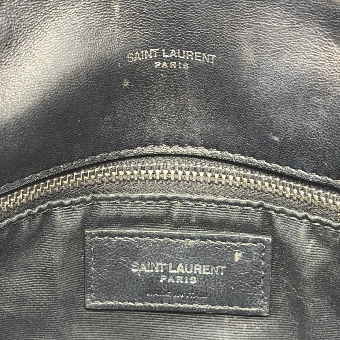 Pre-Owned Saint Laurent Black Leather Designer Handbag