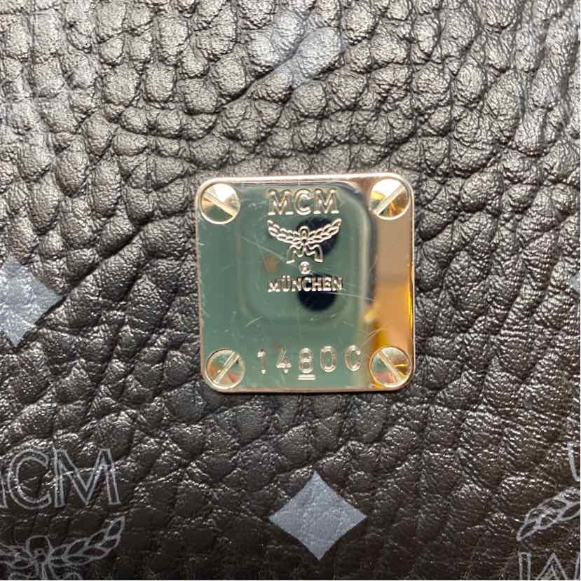 Pre-Owned MCM Black Leather Designer Handbag