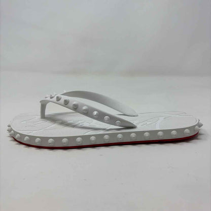 Pre-Owned Christian Louboutin White Rubber Shoe Size 7.5 Designer Shoes