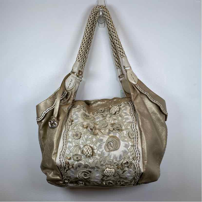 Pre-Owned Brighton Gold Leather Handbag