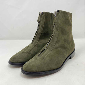 Pre-Owned Shoe Size 6.5 Solini Olive Booties